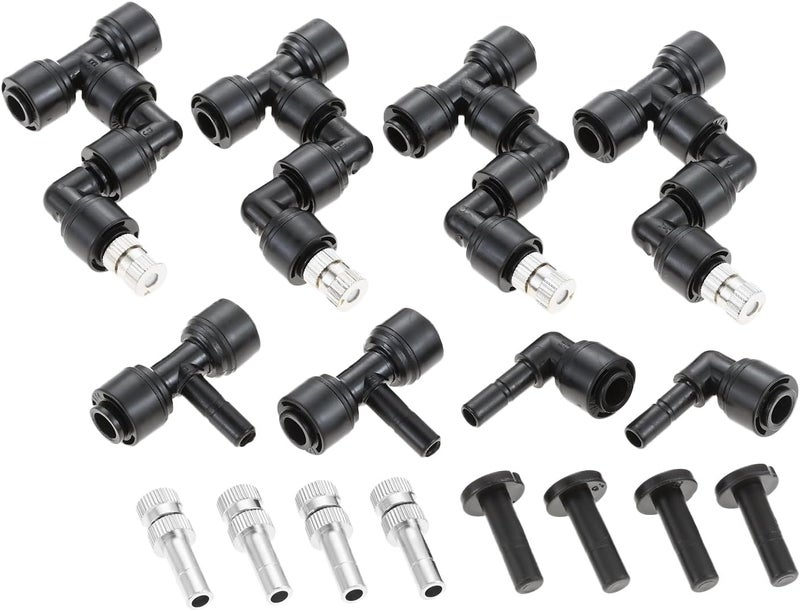 Lemfema 4 Pack 1/4'' Reptile Mister Nozzles, Reptile Fine Mist Foggers for Full Water Coverage, Replacement Micro Spray Nozzles for Terrarium Tanks - Image 1